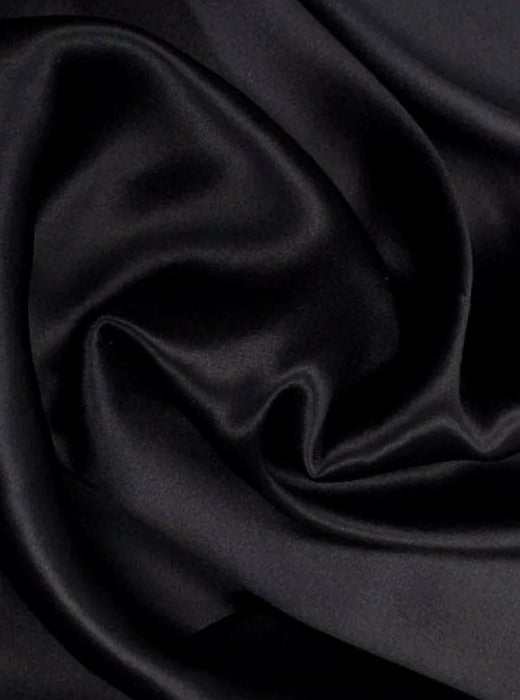 Black Heavy Satin Fabric, Black Bridal Shiny Satin by yard, Black Satin Fabric for Wedding Dress, black satin for gown, black satin for woman, black satin for dresses, satin on sale, discounted satin, cheap satin, buy satin online, premium satin