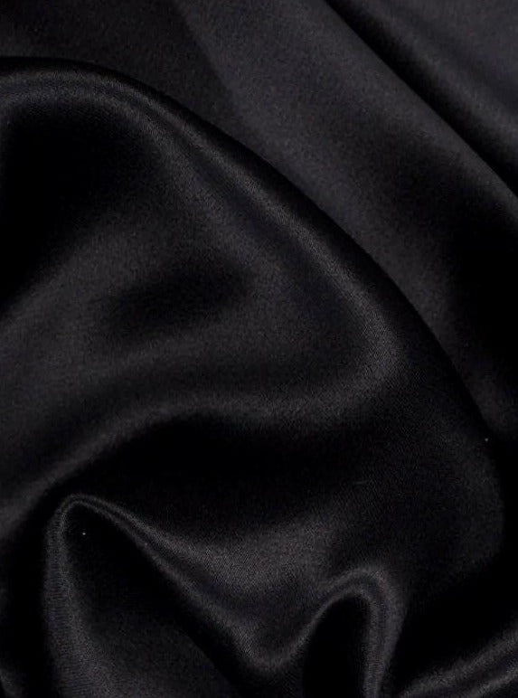 Black Heavy Satin Fabric, Black Bridal Shiny Satin by yard, Black Satin Fabric for Wedding Dress, black satin for gown, black satin for woman, black satin for dresses, satin on sale, discounted satin, cheap satin, buy satin online, premium satin