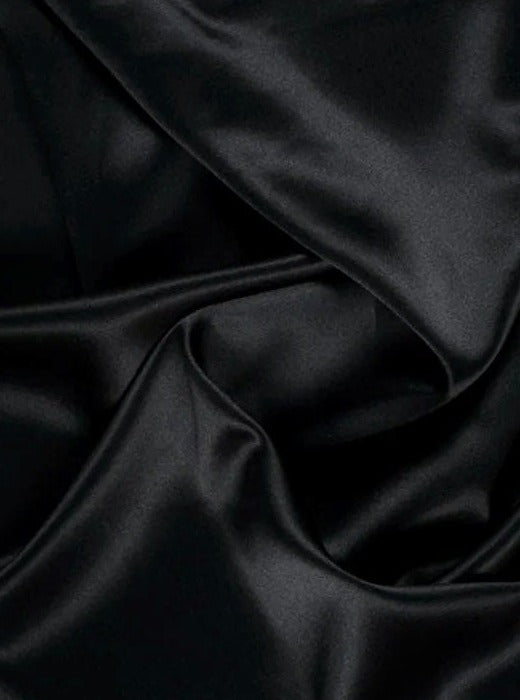 Black Heavy Satin Fabric, Black Bridal Shiny Satin by yard, Black Satin Fabric for Wedding Dress, black satin for gown, black satin for woman, black satin for dresses, satin on sale, discounted satin, cheap satin, buy satin online, premium satin