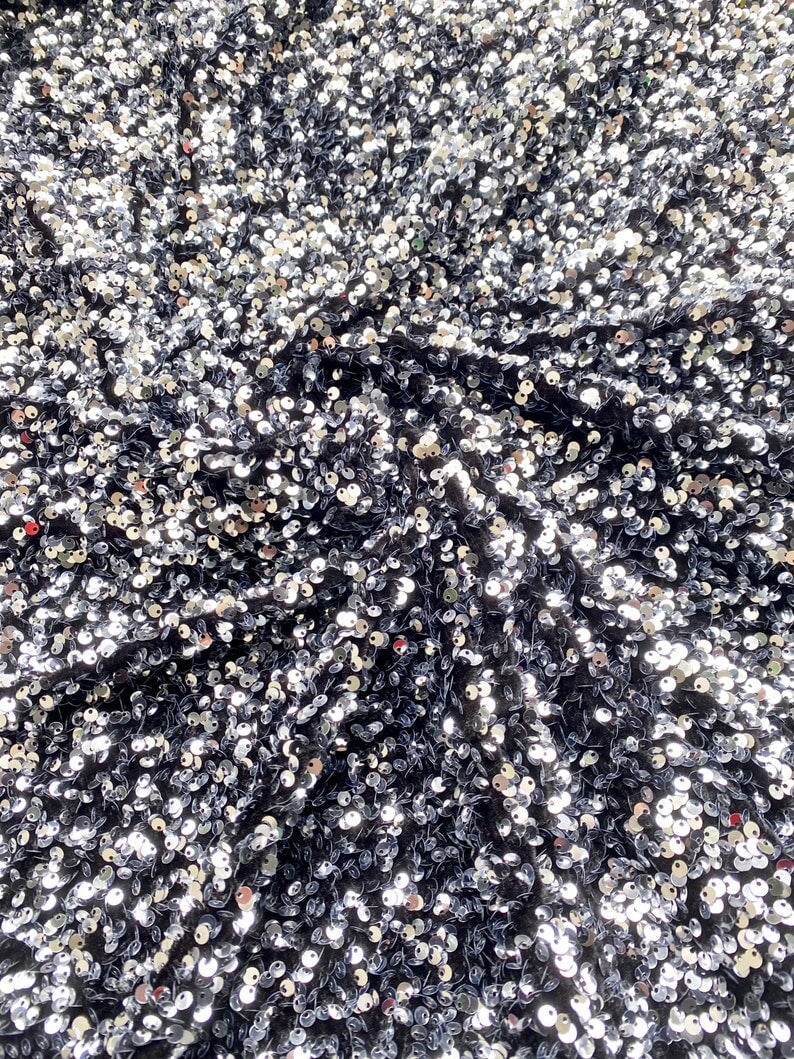 Iridescent gray Sequin on Stretch Velvet, gray Sequin on Stretch Velvet, light gray Sequin on Stretch Velvet, dark gray Sequin on Stretch Velvet, shinny Sequin on Stretch Velvet, premium Sequin on Stretch Velvet, cheap velvet, velvet on discount, buy velvet online