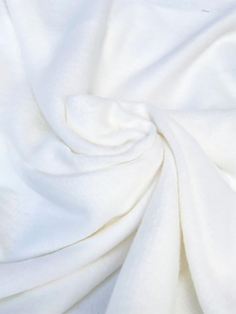 White Plush Knit Fabric, off White Plush Knit Fabric, bright White Plush Knit Fabric, milky White Plush Knit Fabric, Knit Fabric for woman in white, Knit Fabric for blanket, Knit Fabric for scarfs, Knit Fabric for cozy dresses, Knit Fabric on discount, Knit Fabric on sale